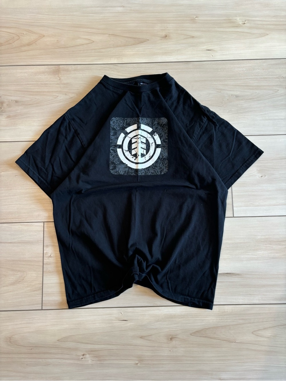 Element Skateboards Y2K Mens Black Graphic streetwear grunge t-shirt 2000s retro
